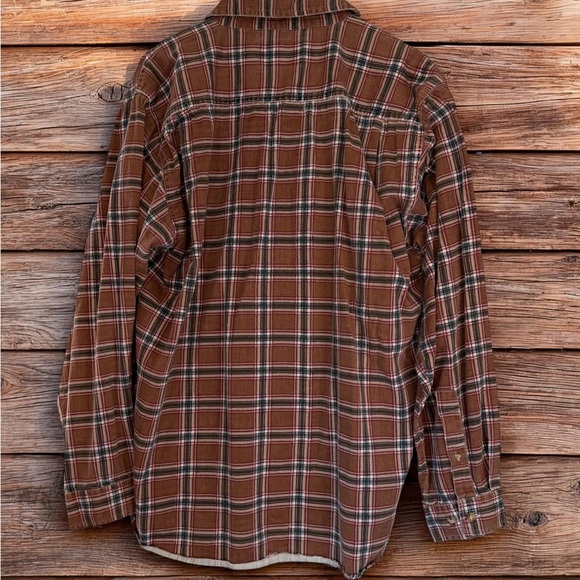 Great land vintage Brown Plaid Casual Button Down Shirt - Picture 2 of 4